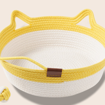 Woven Rattan Cat Nest with Optional Accessories