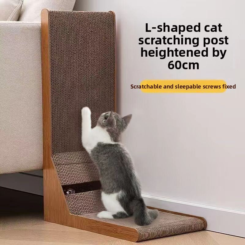 Vertical cat scratching board, wear-resistant and does not shed shavings