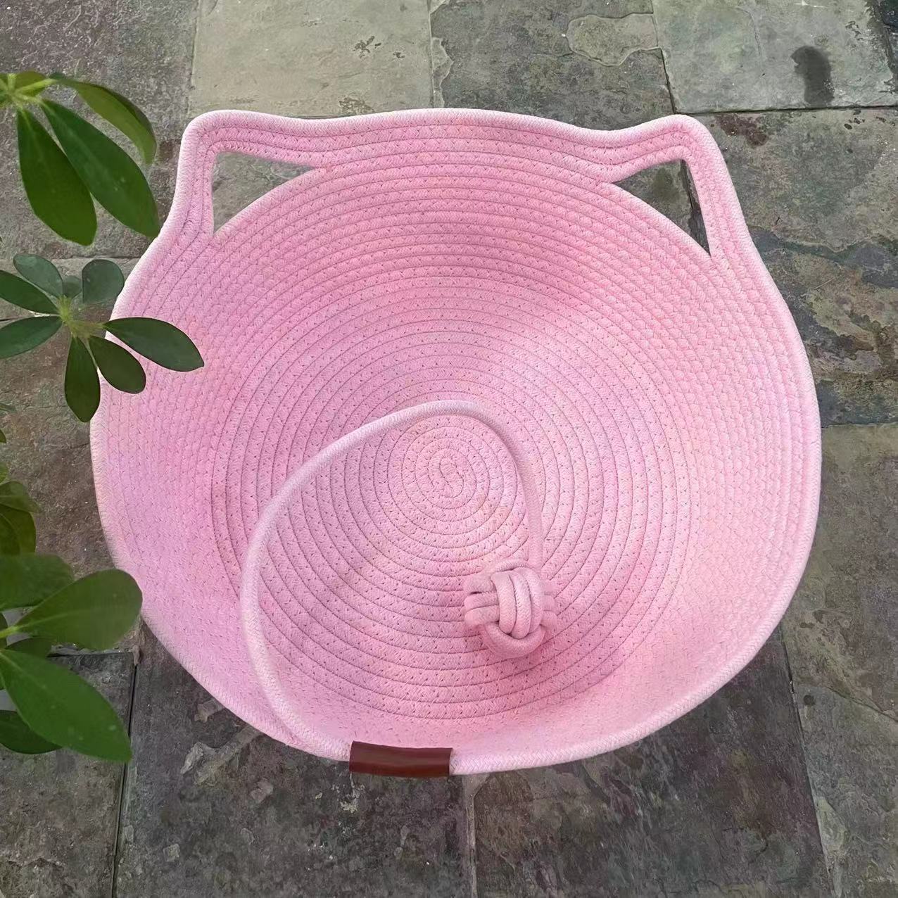 Woven Rattan Cat Nest with Optional Accessories