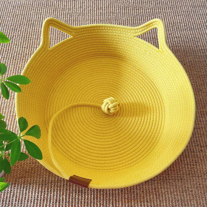 Woven Rattan Cat Nest with Optional Accessories
