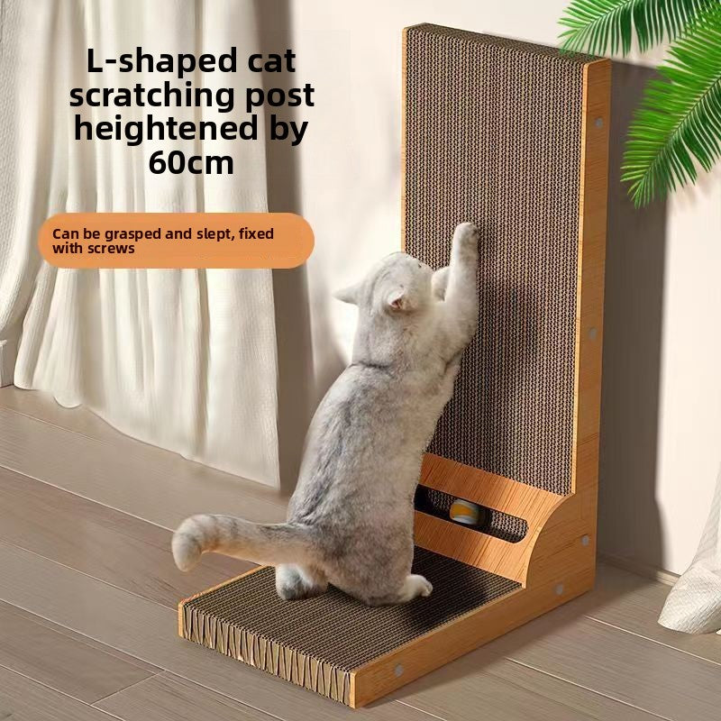 Vertical cat scratching board, wear-resistant and does not shed shavings