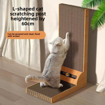 Vertical cat scratching board, wear-resistant and does not shed shavings