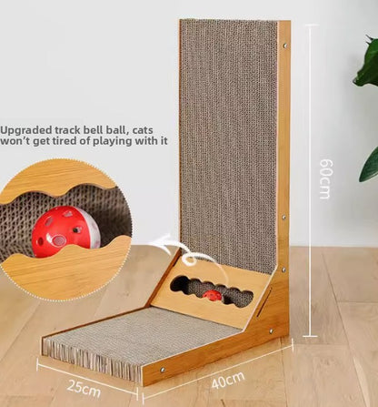 Vertical cat scratching board, wear-resistant and does not shed shavings
