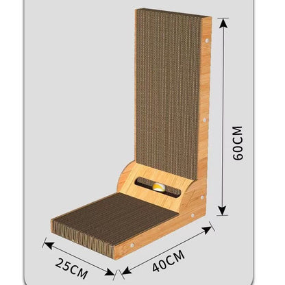 Vertical cat scratching board, wear-resistant and does not shed shavings