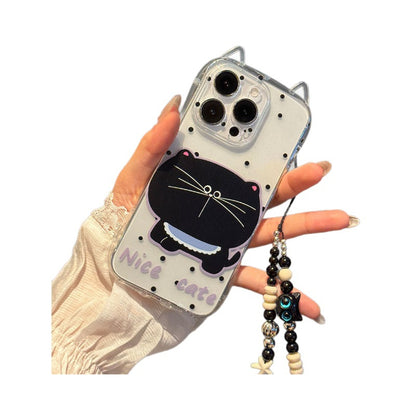 Cute Cat Ear Mobile Phone Case Big Face Cat Bracelet Protective Cover