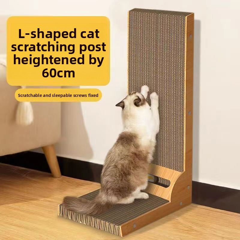 Vertical cat scratching board, wear-resistant and does not shed shavings