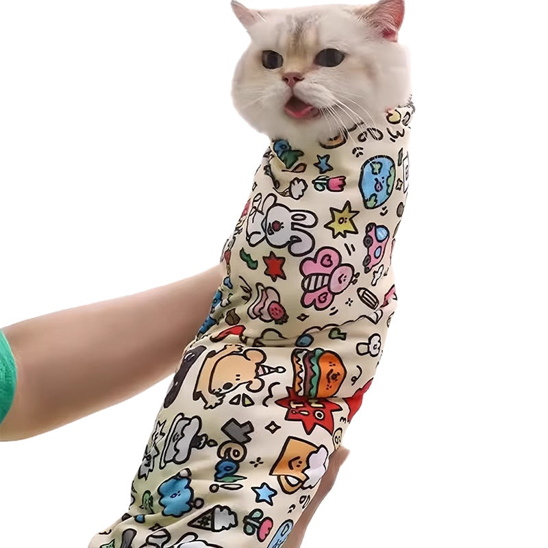Adjustable Cat Grooming Restraint Wrap