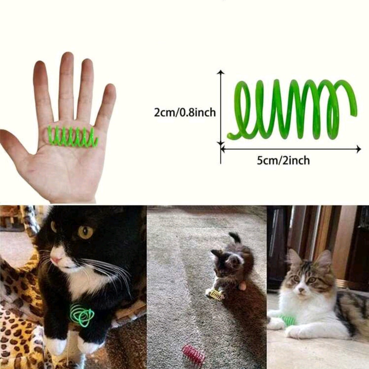 Colorful Cat Spring Toys