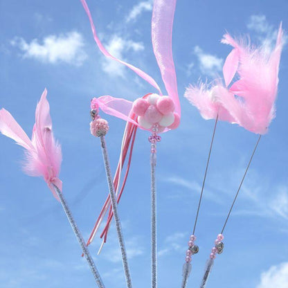 Feather Bell Cat Teaser Wand Toys