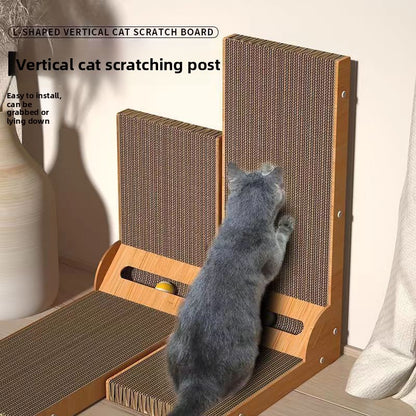 Vertical cat scratching board, wear-resistant and does not shed shavings